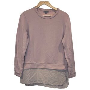 Cos Pink Sweatshirt With silk Faux Undershirt Size M